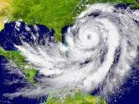 Satellite view of a hurricane